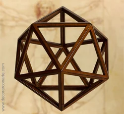24 Lampada Icosaedro In Legno
